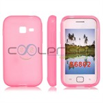 Galaxy Ace Duos Simple Silicone Cover (Pink)